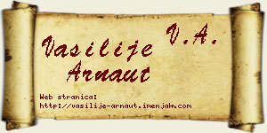 Vasilije Arnaut vizit kartica